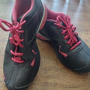 Puma Black and Pink Sneakers